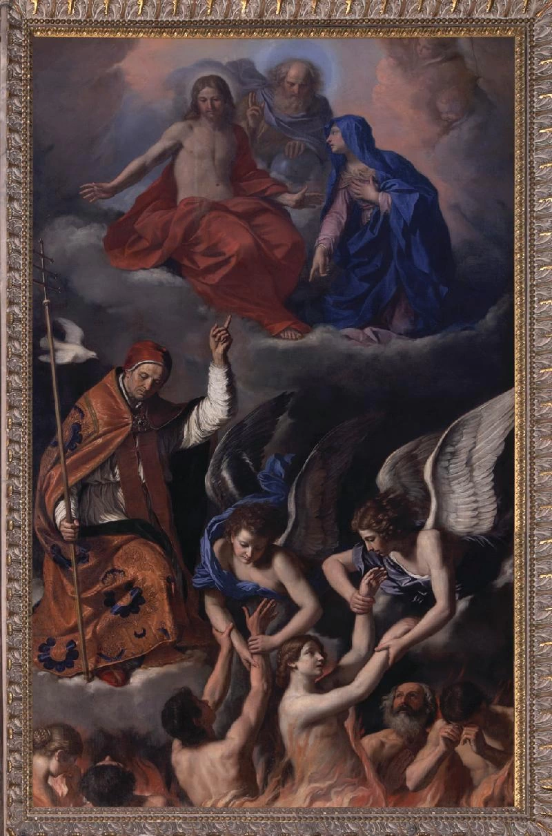 Barbieri G. F. detto Guercino (1647), San Gregorio Magno e le anime purganti - Bologna